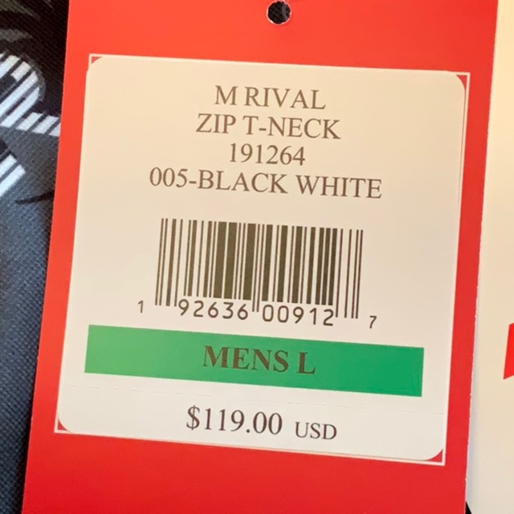 Spyder Rival Zip T-Neck - Black/White - Large - Picture 8 of 14